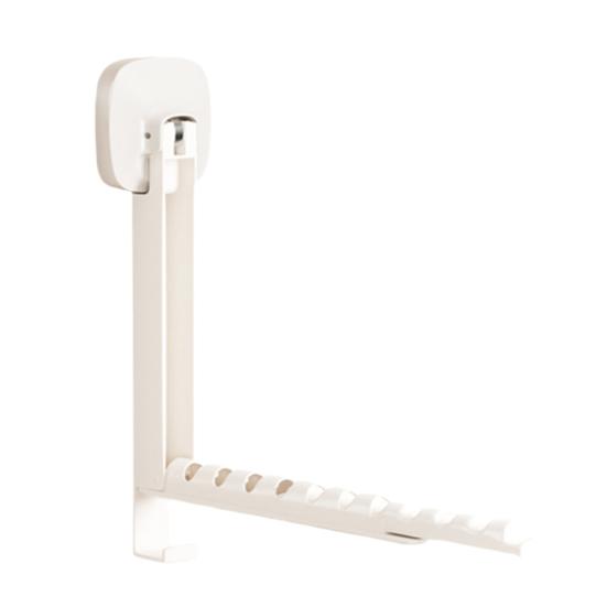 Stendibiancheria con Ventose Forti Pieghevole Regolabile Montaggio a Parete Porta Asciugatura Biancheria Accessori Bagno