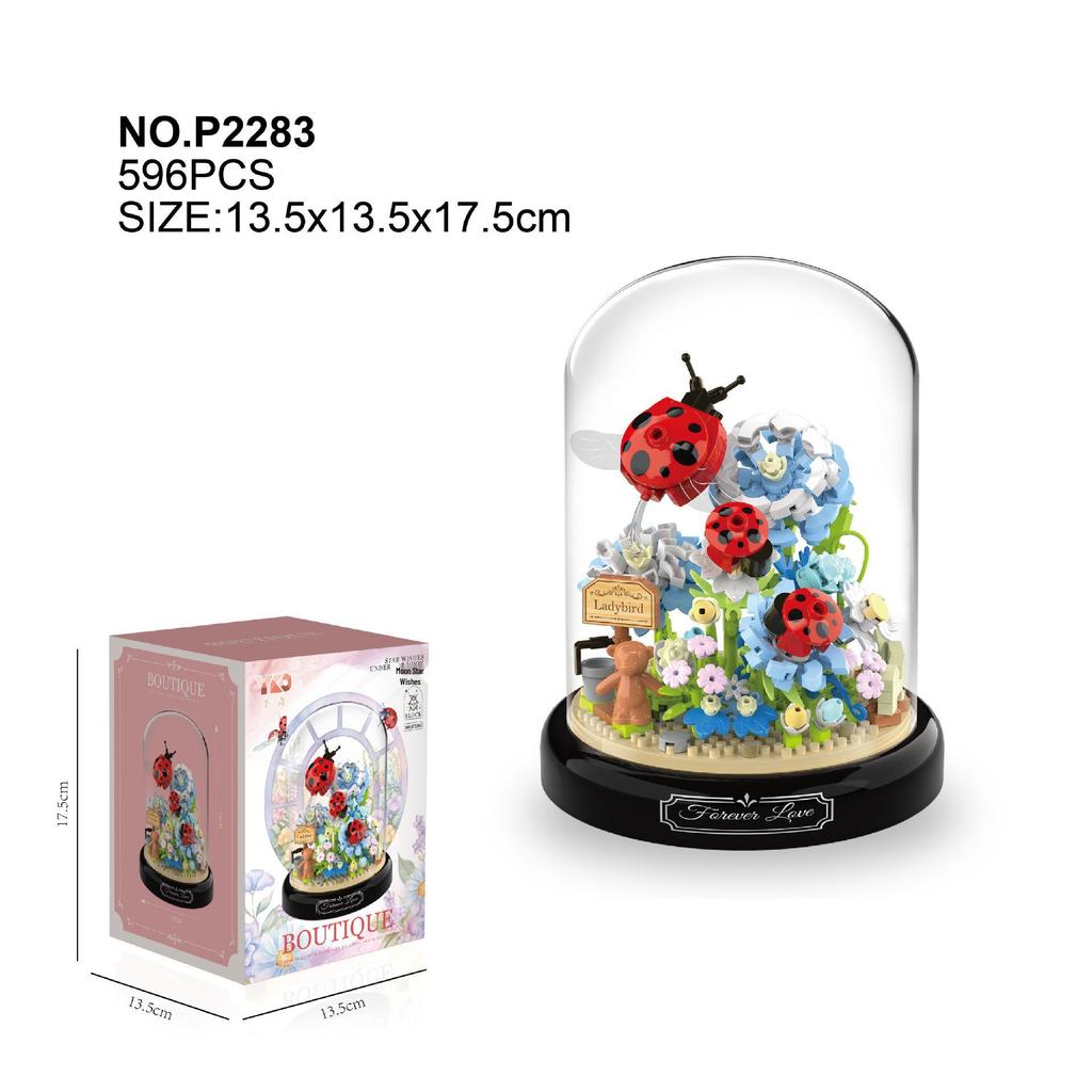 Lego-Compatible Flowers & Insects Bonsai: Educational Building Toys for Kids with Small Parts