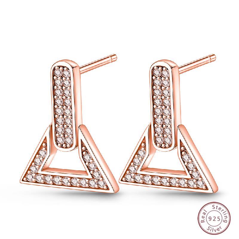 925 Ayar Burgu Halka Küpeler Minimalist Altın Yuvarlak Moda Zirkon Tokalı Düğün Takısı Kadınlar İçin Hediye