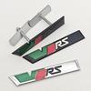 AAAJA1 NEW 3D Metal Car Letters Logo VRS Front Grille Side Fender Trunk Badge Label For Skoda VRS Sticker Emblem Auto Accessories