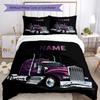 Heavy Trucks Customize your name Bedding Set Breathable Duvet Cover with Pillowcases Home Decoration Birthday Gift