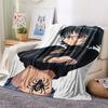 1PC Shizuku Murasaki Print Flannel Blanket, High quality Comfortable for All Seasons, Home Decor, Warmth and Comfort, Perfect for Christmas Gifts156