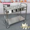 ZLIII 2-Tier Stainless Steel Mobile Seasoning Cart