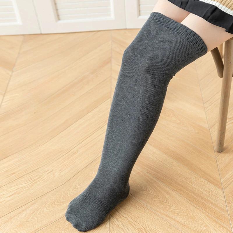 High Elasticity Loose Oversized Women Stockings Extended Over Knee High Socks Silicone Anti Slip High Tube Cotton Socks