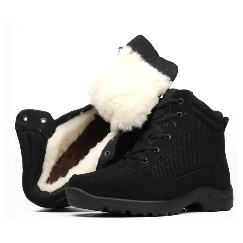 BingRong Men s Winter Wool Lined Military Tactical Boots