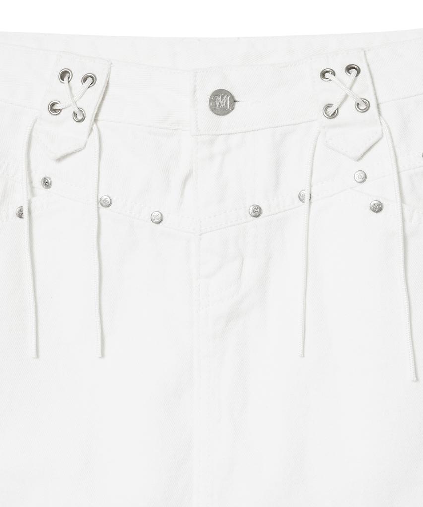 Midnight Move Belt Skirt (White)
