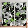 Modern Football Graffiti Trend Art Pattern Printed Curtains   Window Decoration   Home Decoration   Room Decoration