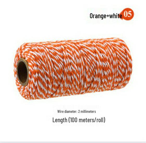 

2mm Dual-Color Cotton Cord for DIY Zongzi Wrapping and Crafts
