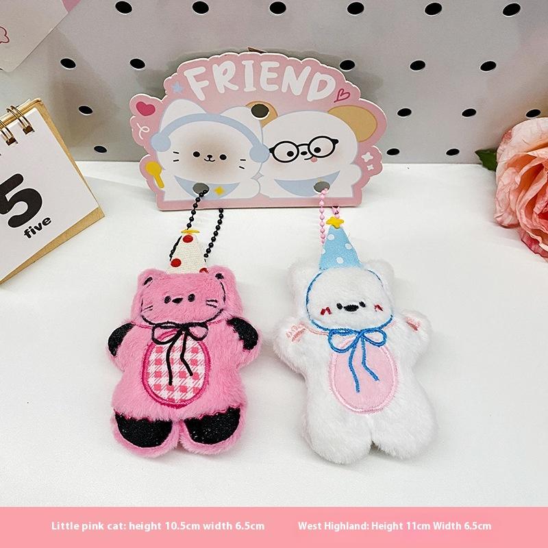 

1/2 шт. Милый креативный плюшевый брелок в виде маленьких животных, пищащая кукла-подвеска, кольцо для ключей от машины, аксессуары для украшения рюкзака, подарки