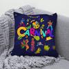 Patterns Of The Brazilian Carnival Throw Pillow Cover With Short Plush Print For Living Room Sofa Decoration Cushion Cover