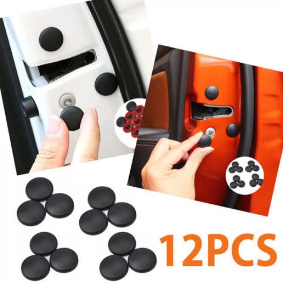 36× Car Interior Door Lock Screw Protector Cover Cap Trim Anti-Rust Accessories