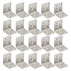 20pcs Metal L Shaped Mount 90 Degree Right Angled Corner Brace for Wood Furniture, Cabinet, Shelves, Chair, Drawer