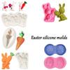 Rabbit Silicone Bakeware Mold for Baking Easter Day Party Corrosion Resistance