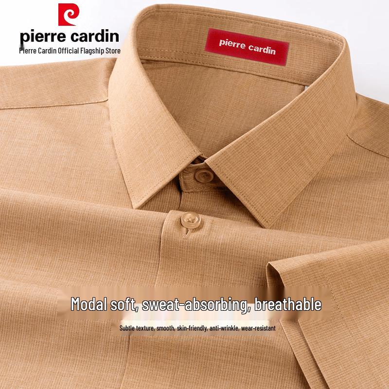 Pierre Cardin Men's Modal Anti-Wrinkle Short-Sleeve Business Shirt