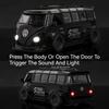 1:32 Scale T1 Coaster BUS Car Models Toy Doors Opened Metal Diecast Sound Light Pull Back Van Models Hobby Ornaments for Kids