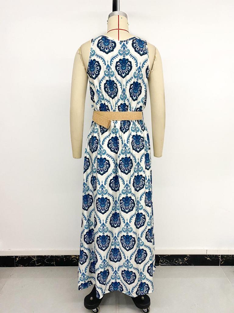 2026 Spring/Summer Sleeveless Resort-Style Split Maxi Dress for Women - TikTok Bestseller