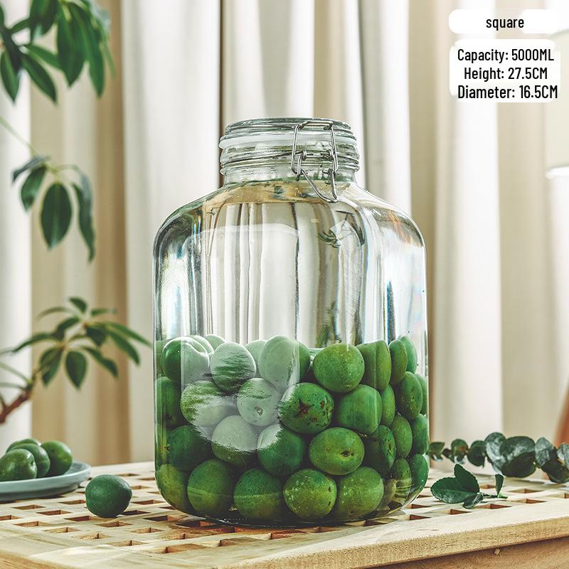 Glass Sealing Jar with Stainless Steel Buckle for Food Storage - Ideal for Tea, Grains, and Cereals In the Kitchen