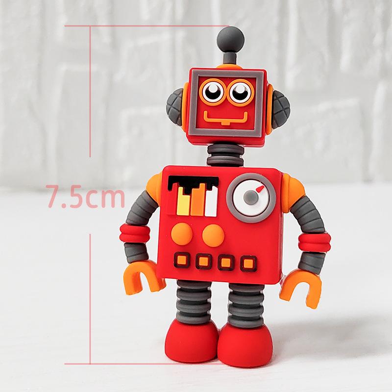 11Pcs Robot Cake Toppers for Boys Robot Birthday Robot Cake Cupcake Decorations Robot Figurine for Robot Birthday Party Supplies