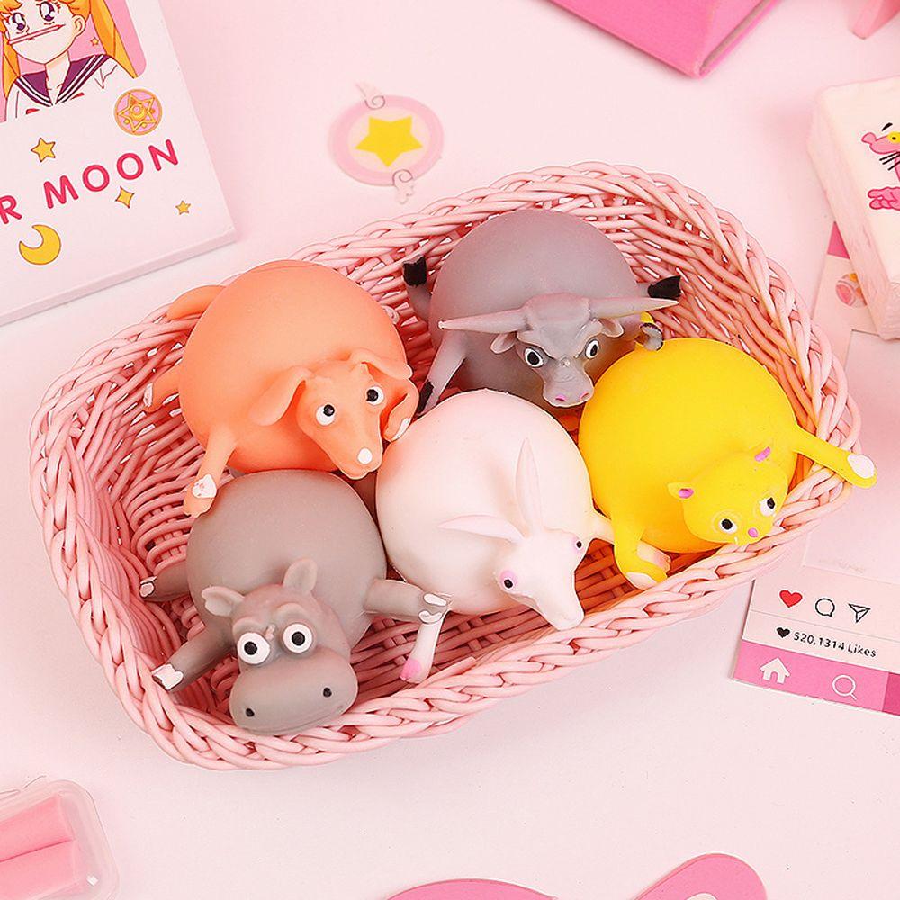 Toys Fidget Toy Blow Toy Cartoon Animal Squeeze Toy Inflatable Hippo Chicken Decompression Toy