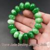 Light Green Jade and Emerald Bead Bracelet with Clasp