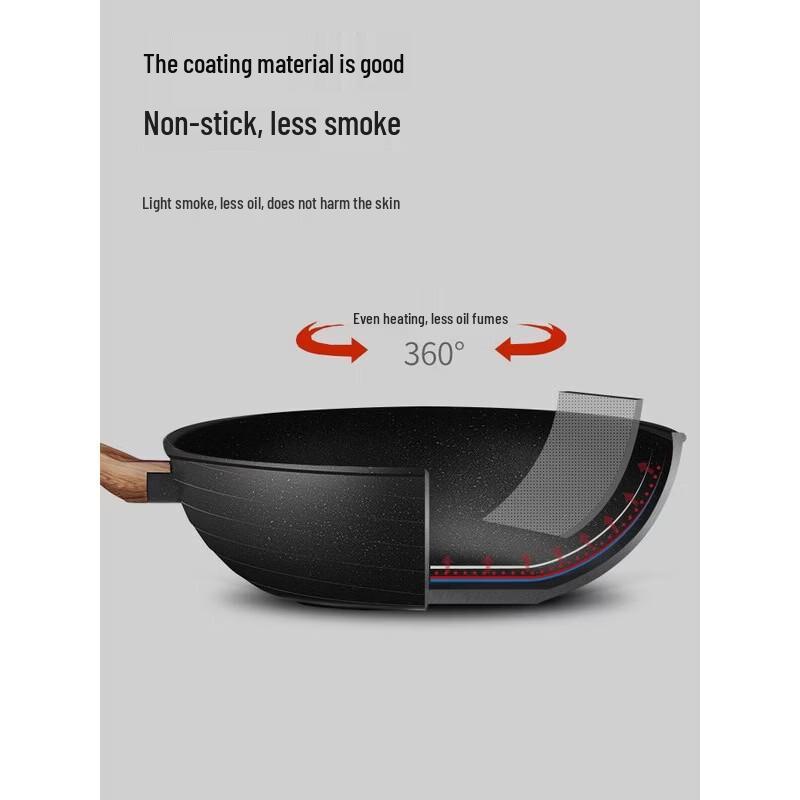 COOKER KING 32cm Non-stick Maifan Stone Wok