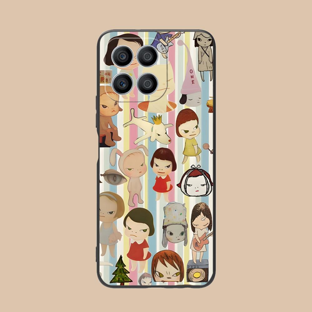 

Anime Yoshitomo Nara Phone Case for Honor 90 80 70 60 50 30 20 10 9 8 7 Pro S SE Lite 5G Colorful Printing Cover Pretty Cover Honor 8