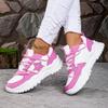 MCTIN Couples Chunky Sneakers Casual Lace Up Platform Shoes for Women Star Decor Men Sports Shoes