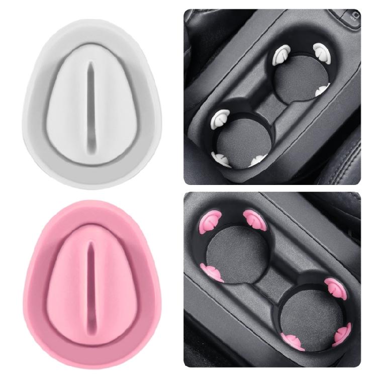 Water Cup Limiter Car Console Cup Holder Enhancers Flexible Silicone Inserts Noise Reduction For Stable Beverage Holding
