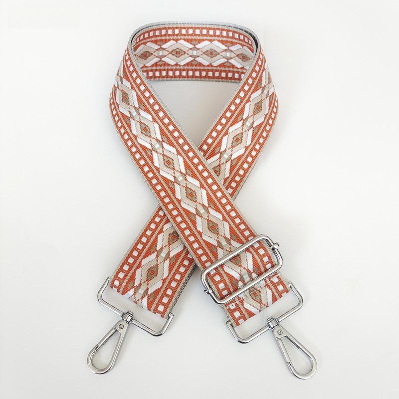 Ethnic Style Pattern Shoulder Strap Women's Backpack Accessories Multi-color Women's Bag Webbing Adjustable Widening Metal Hook