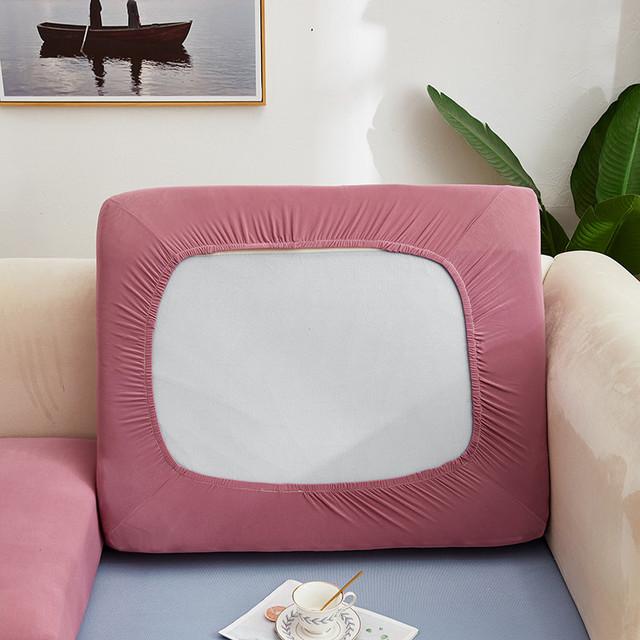 Sofa-Sitzkissenbezug, Stuhlbezug, waschbar, Polyester, Haustiere, Kindermöbelschutz, elastisch, abnehmbar, einfarbig