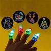 12 Piece Glow in Dark Festive LED Light-Up Finger Lights Glowing Ring Projector Light  Party