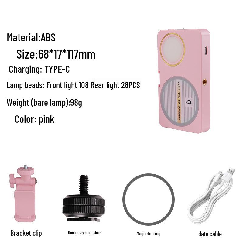 N19 Compact Triple-Color Magnetic Pocket Fill Light