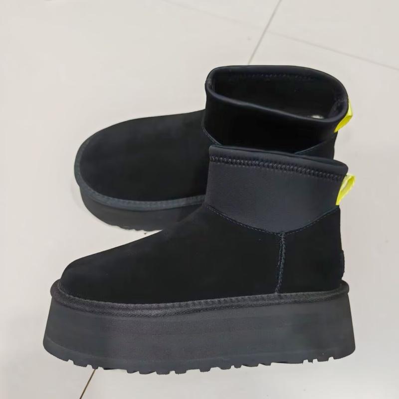 Fashion 2025 New Women Designer Winter Shoes Fur Lady High Heels Platform Snow Ankle Boots Classic Mini Luxury Botas Mujer Zapatos