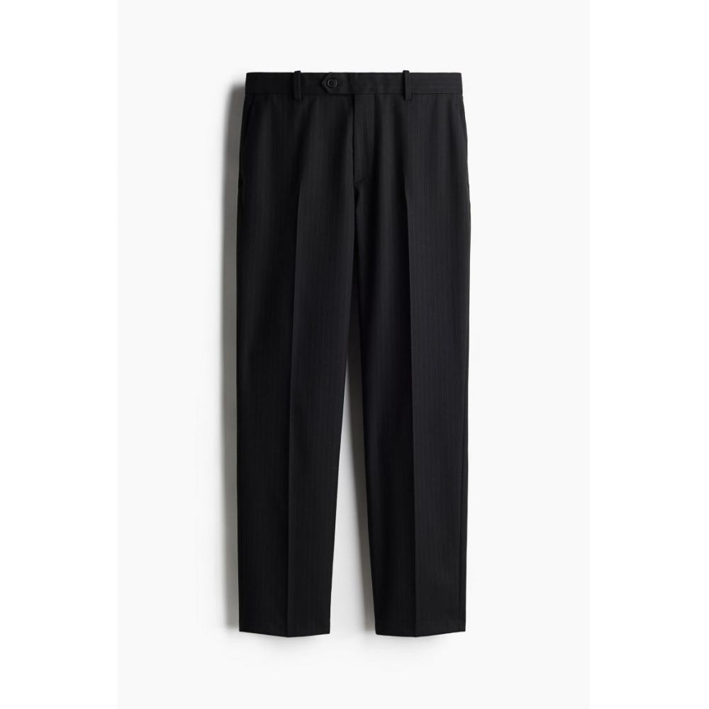 

Брюки HM Regular Fit темно-серые в тонкую полоску 28