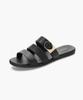 Recur Ecur Anello Modern Triple Slide Sandals Black 1250