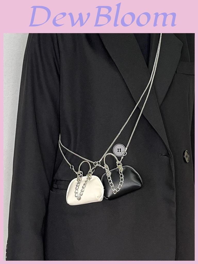 Pu Mini Shell Crossbody Bag With Chain For Daily Use Women
