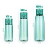 Tritan Sports Water Bottle with Flip Top Lid, Leakproof Portable Outdoor Drinking Cup with Scale & Lanyard for Gym Travel Workout