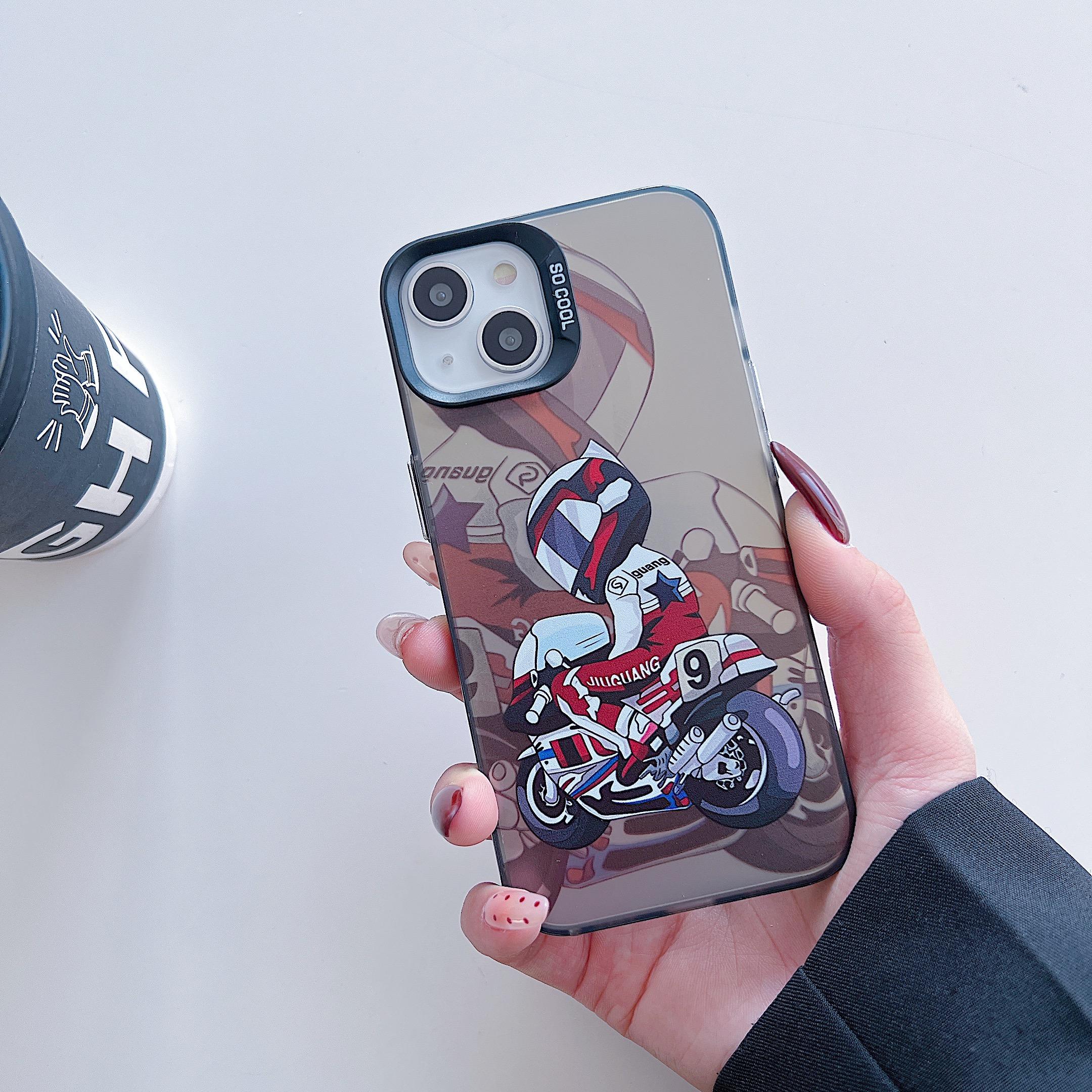 

Лазерный Мотоцикл Мальчик Силиконовый Чехол для Xiaomi Redmi Note 12 11 Samsung A54 A24 A14 Oppo A78 A58 A38 Tecno Spark 10 Funda Расписная Обложка Мягкий ТПУ Бампер Vivo V40 Lite (4G,IDN)