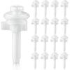 Jetec 2 Pieces Toilet Seat Screws Replacement Kit Plastic Bolts with Plastic Nuts and Washers Parts Kit for Fixing The Top Toilet Seat, White