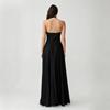 Women's French Neck Deep V Long Dress High Waist Waist Sexy Backless Temperament Dress Dress