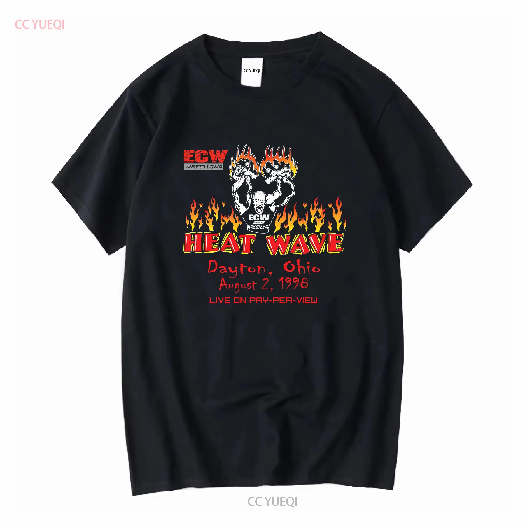 

ECW Heatwave 1998 T Shirt vintage Washed Stretched graphic Stylish Versatile Slightly Casual homme streetwear Unisex 4XL