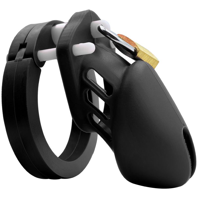 1 Set Keuschheitskäfig aus Silikon für Männer, kleiner Standard-Cock Cage mit 5 Penisringen, Erotik-Sexprodukte, Spielzeug für Männer