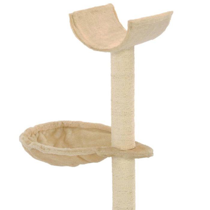 VidaXL Arbre à chat avec griffoirs en sisal 105 cm Beige