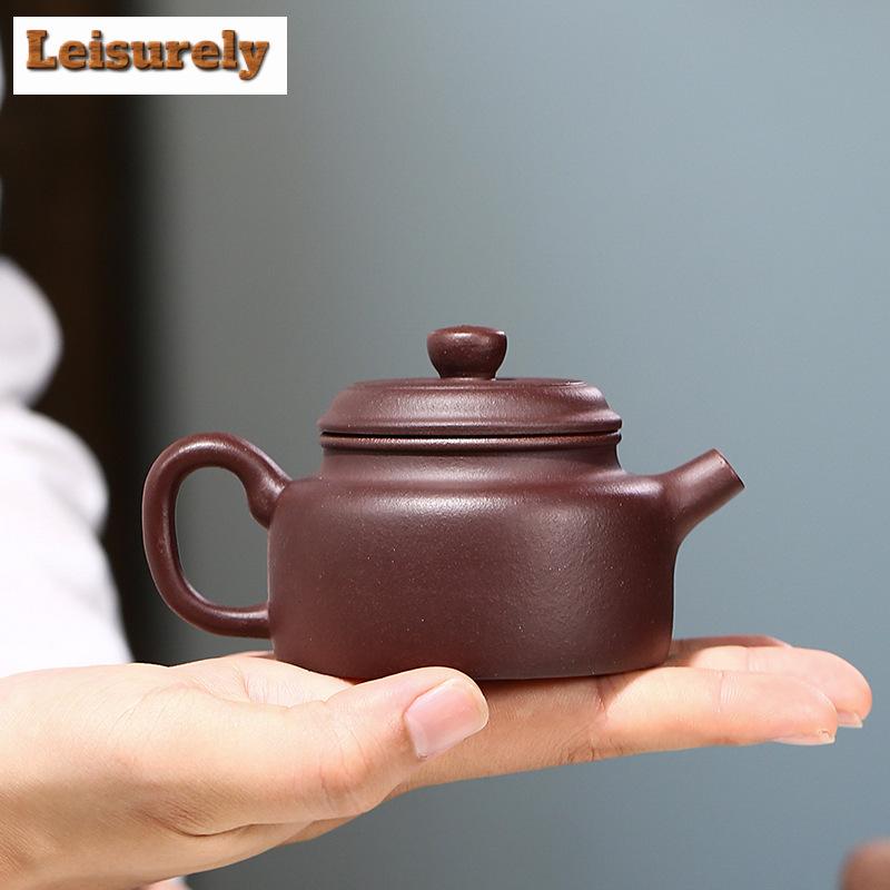 100ML Exquisite Yixing Purple Clay Teapots Handmade Pot Raw Ore Purple  Mud Kettle Chinese Zisha Tea Set Tea Items Accessories