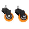 2 Pcs 3 Inch Caster Wheels Heavy Duty Locking Industrial Casters with Brake 75mm M12x30mm for Utility Cart