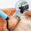 Dog Cat Comb Pet Fur Knot Cutter Grooming Shedding Tools Hair Remover Brusher Double Sided Hairdressing Pet Comb Deshedding Brush Pet Products