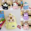 Kuromi Hello Kitty Melody Cinnamoroll Plush Toy Kids Backpack With Breathable Nylon For Kindergarten Children