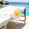 Cup Holder with Clamp Clip-On Drink for Chair Portable Beach Chair Bottle Patio Table Striped Outdoor On Beverage Caddy Pool Cruise
