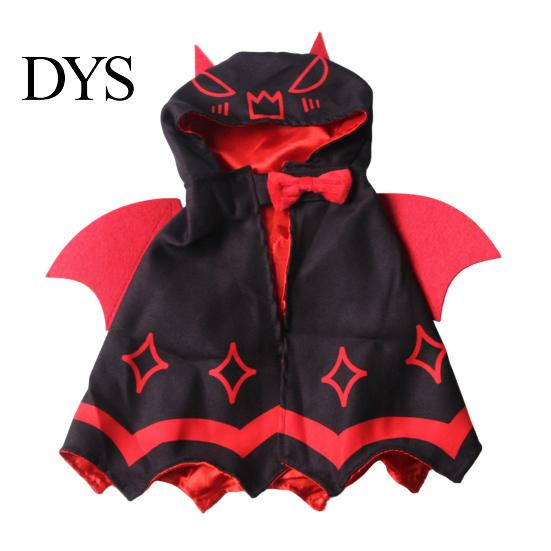 Pet Hood with Horns Halloween Cat Bat Cloak, Cute Devil Cape Wings, Hooded Photo Prop Costume Festive for Cats Small Dogs Cosplay Party Wear