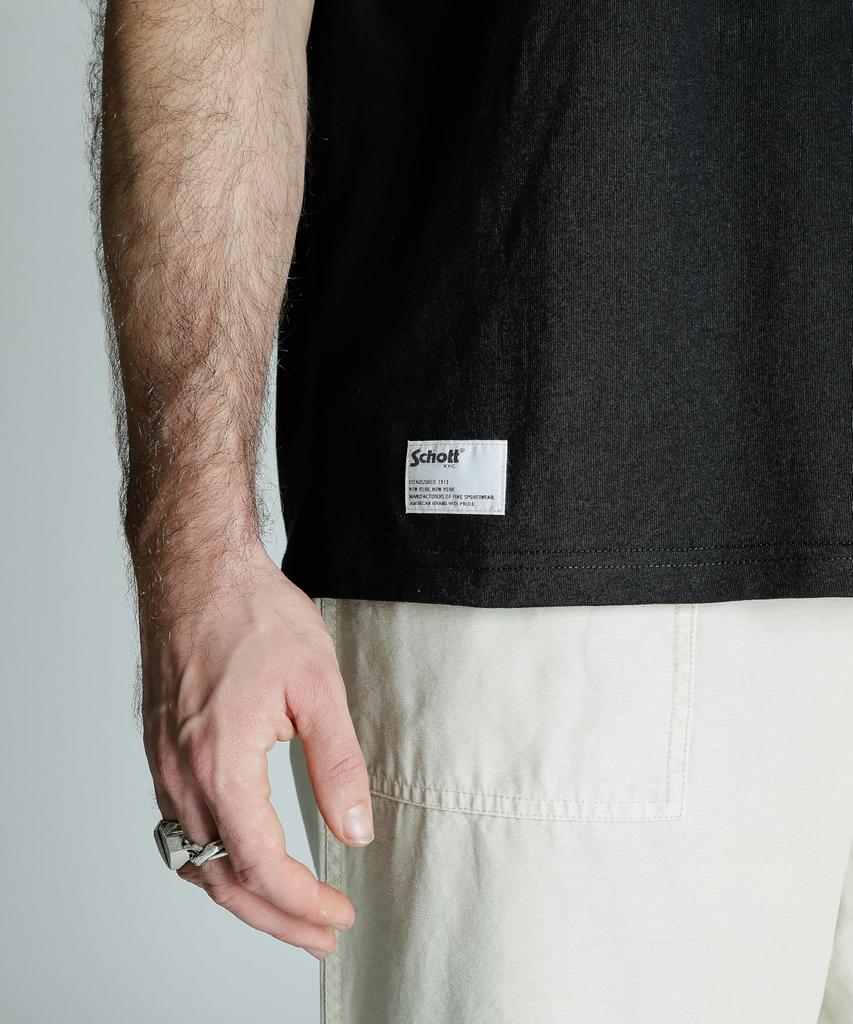 Schott FIREWOLF T-SHIRT, Men's Size M, 010, Black, 782-5134020